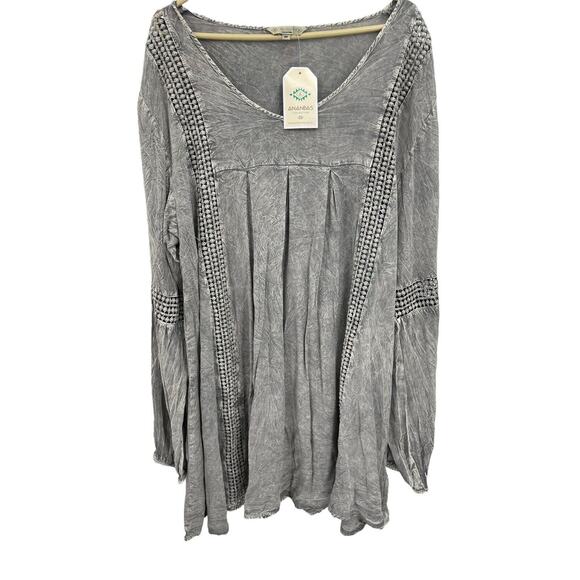 NWT Anandas Collection Tunic Top Dress Grey Size 3X - Picture 1 of 10